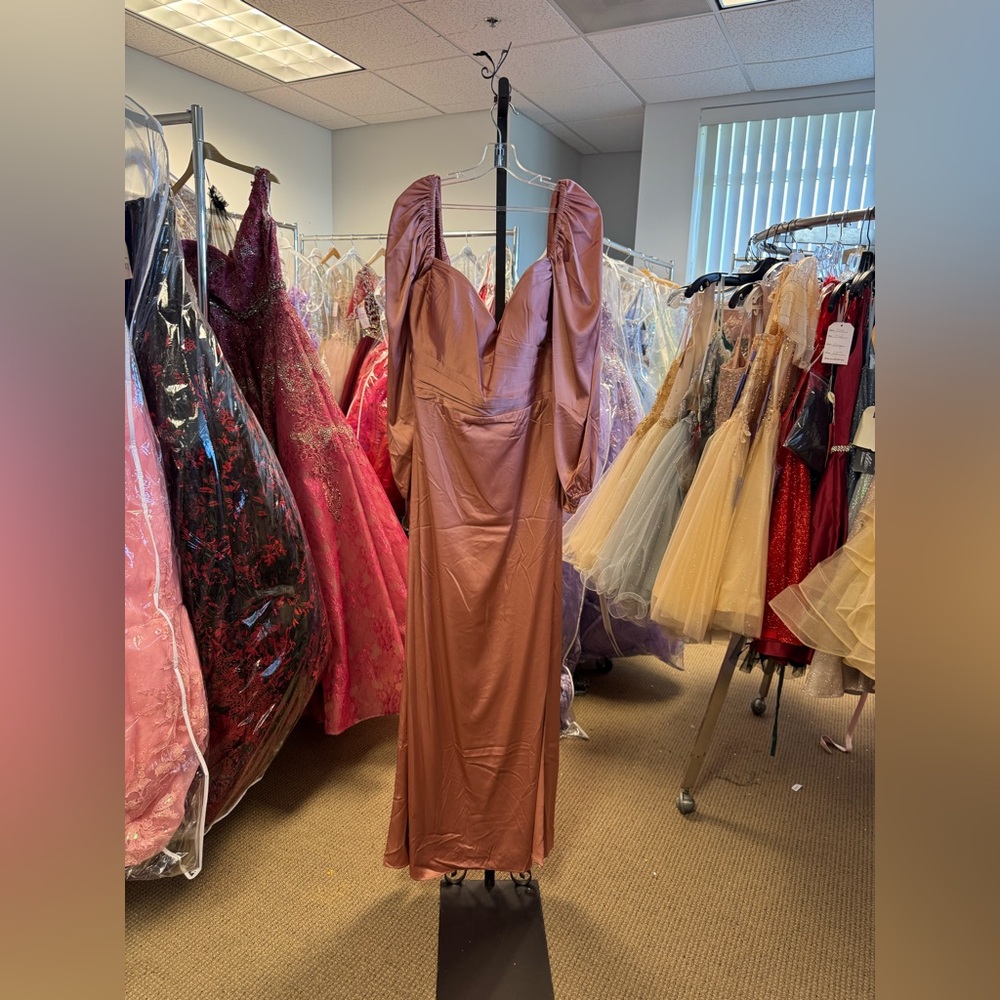 Cinderella Divine Rose Gold Sweetheart Gown with Flutter Sleeves